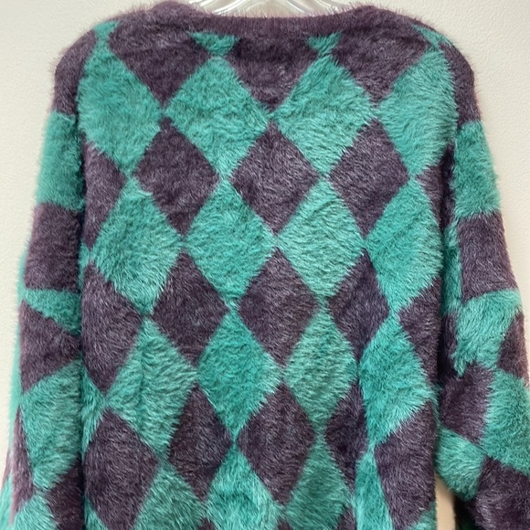 New Men’s AJOBYAJO Harlequin Check Crew Neck Sweater!!🔥🔥🔥 - Picture 11 of 16